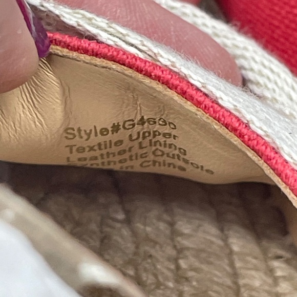 NEW J Crew Shoes Womens 9 red brown ballet espadrille flats lace up preppy boho - Picture 6 of 11